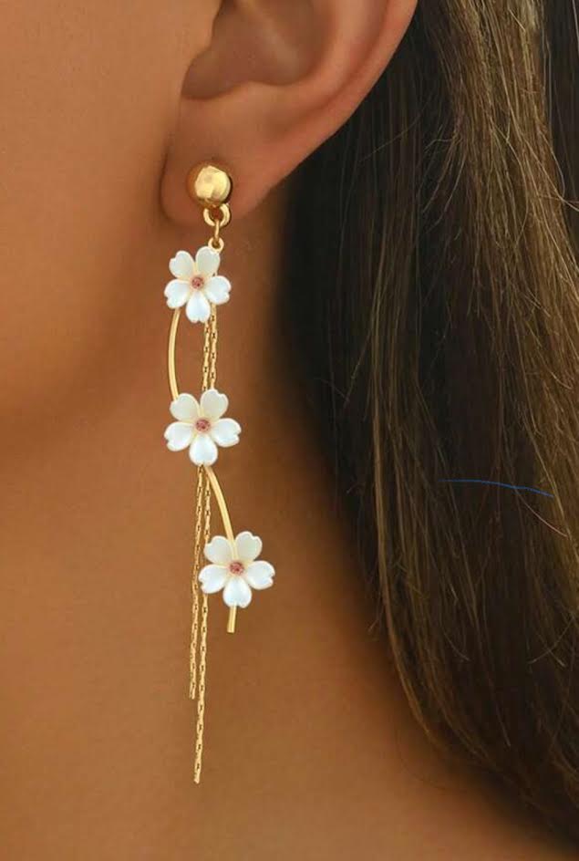 FLOWER DANGLE EARRINGS