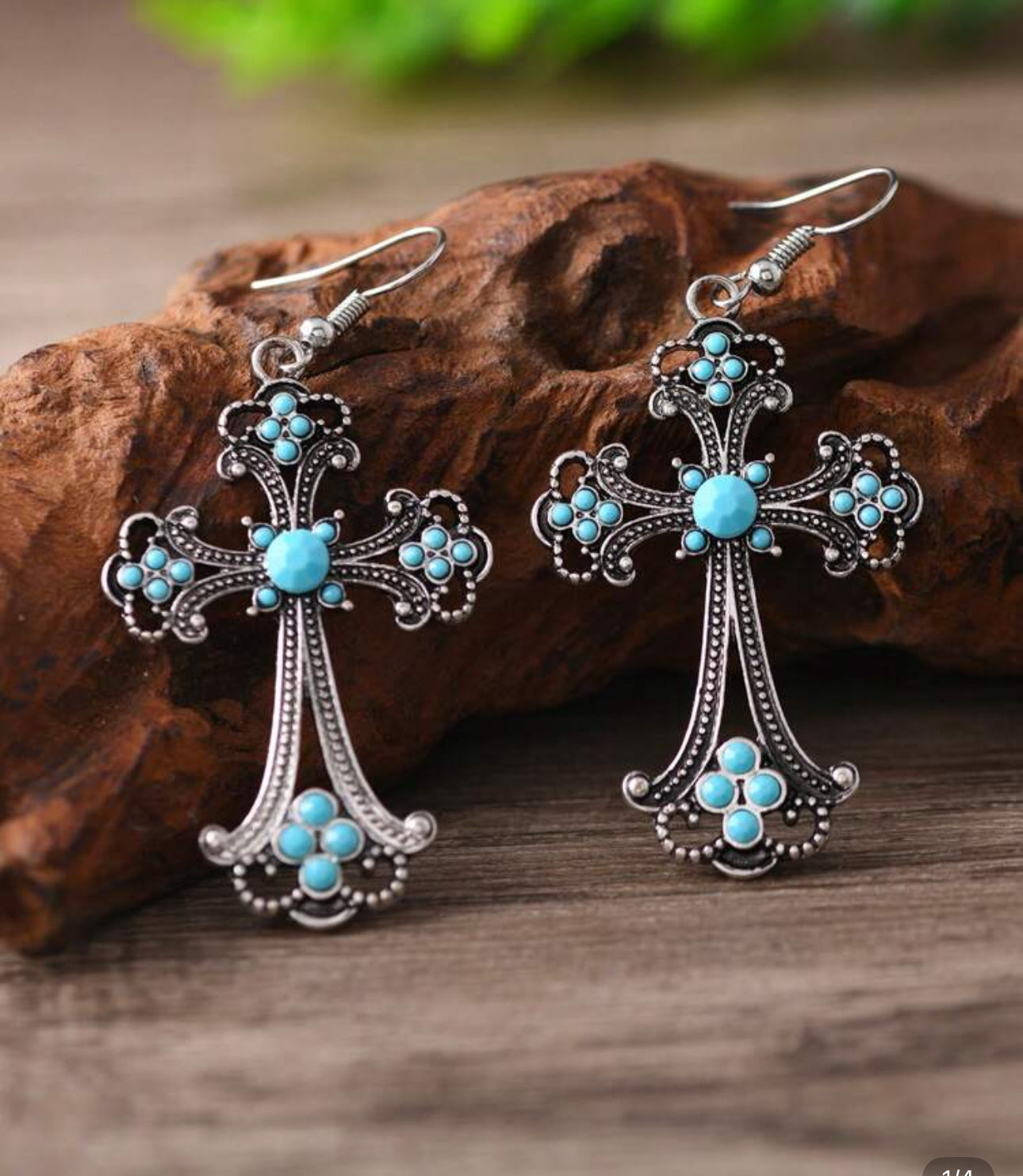 CROSS DANGLE EARRINGS