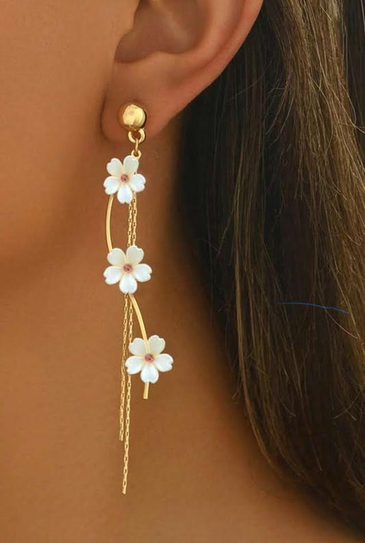 FLOWER DANGLE EARRINGS