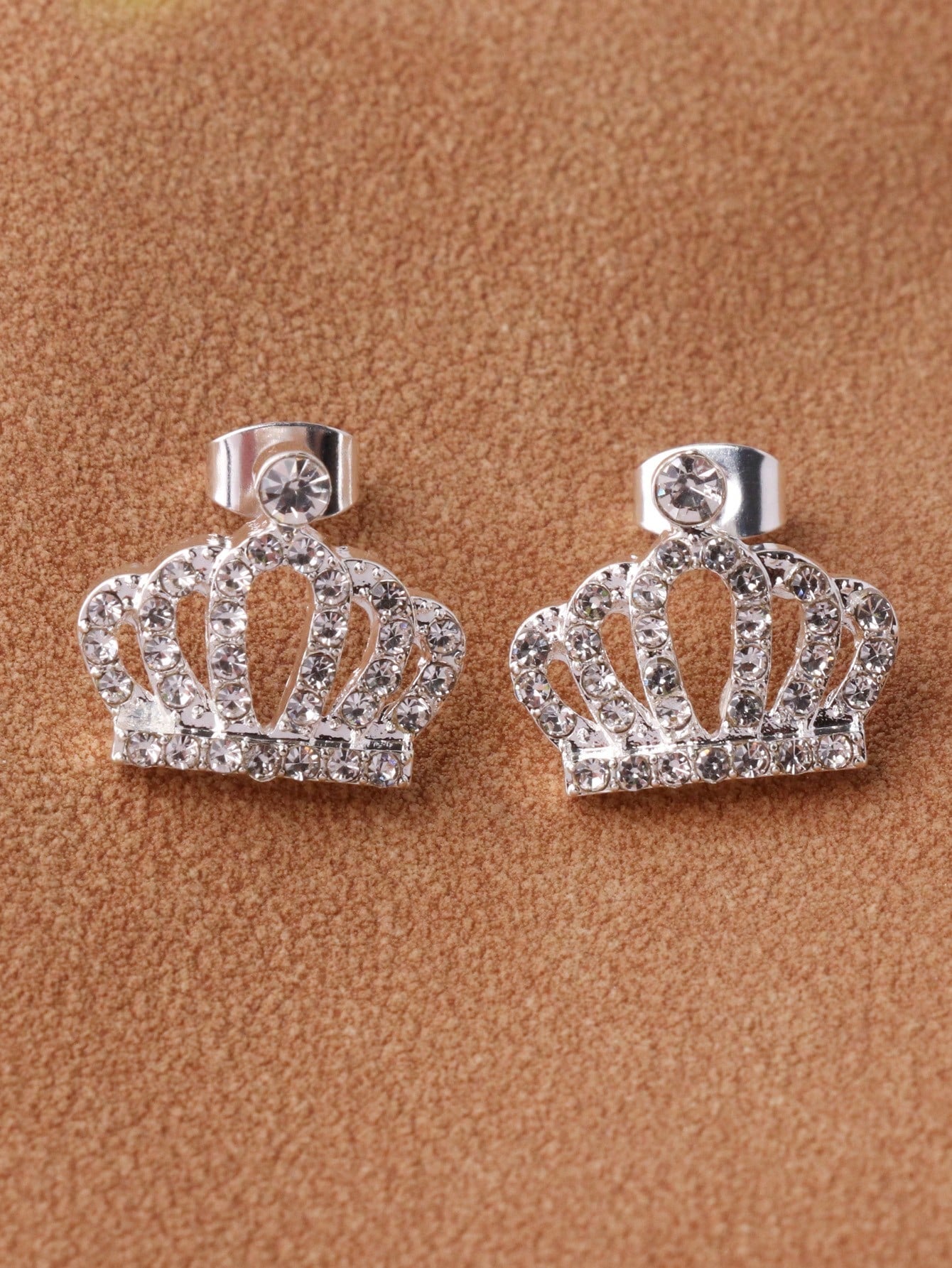 RHINESTON CROWN EARRINGS