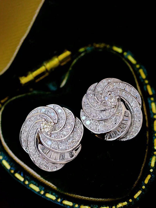 CUBIC ZIRCONIA STUD EARRINGS