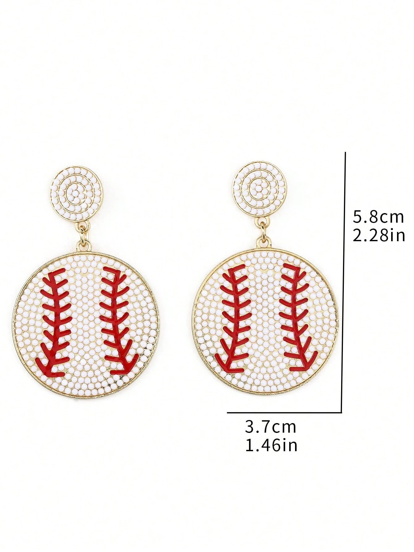 BEADED BASEBALL EARRINGS