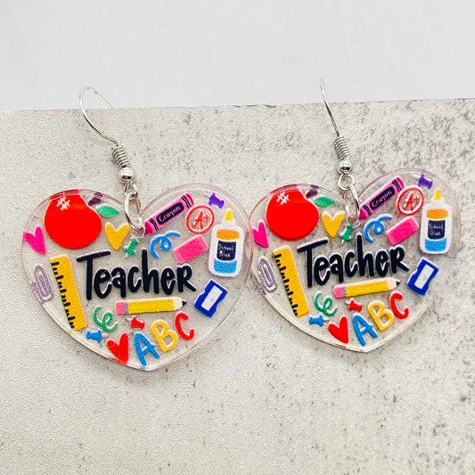 HEART TEACHER EARRINGS