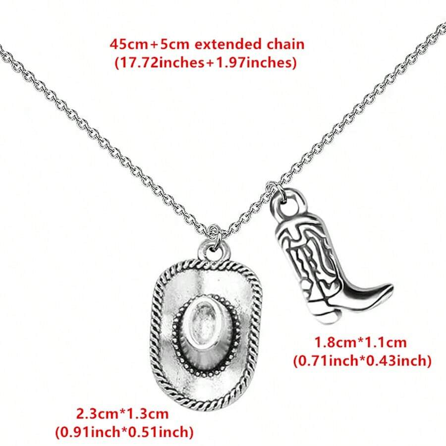COWBOY HAT AND BOOT NECKLACE
