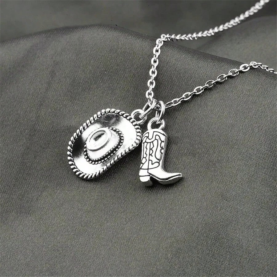 COWBOY HAT AND BOOT NECKLACE