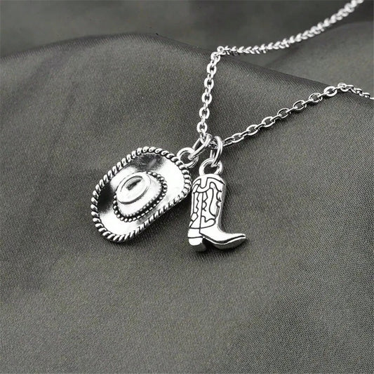 COWBOY HAT AND BOOT NECKLACE