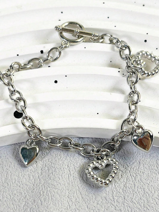 CHUNKY HEART CHARM BRACELET