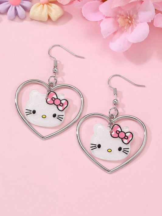HELLO KITTY DANGLE EARRINGS