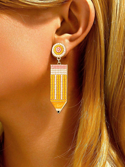 PENCIL DANGLE EARRINGS