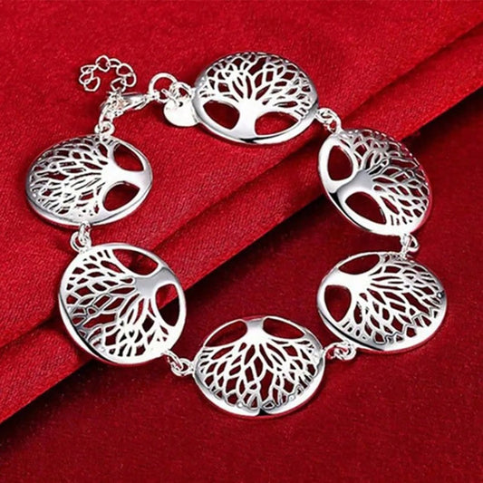 SILVER PLATED TREE OF LIFE BRACELET