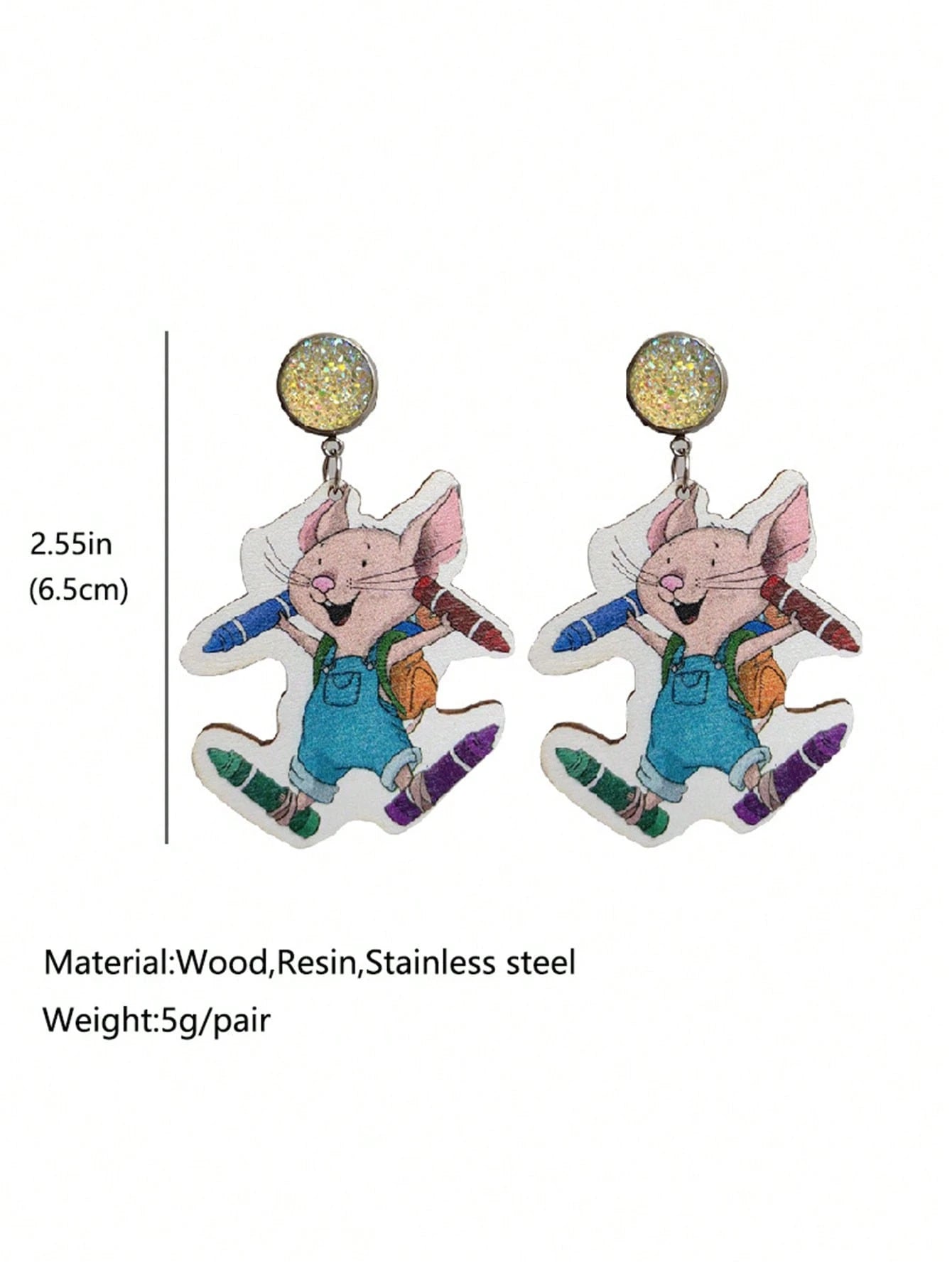 MOUSE DROP EARRINGS
