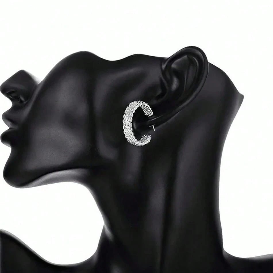 STERLING SILVER PLATED STUD EARRINGS