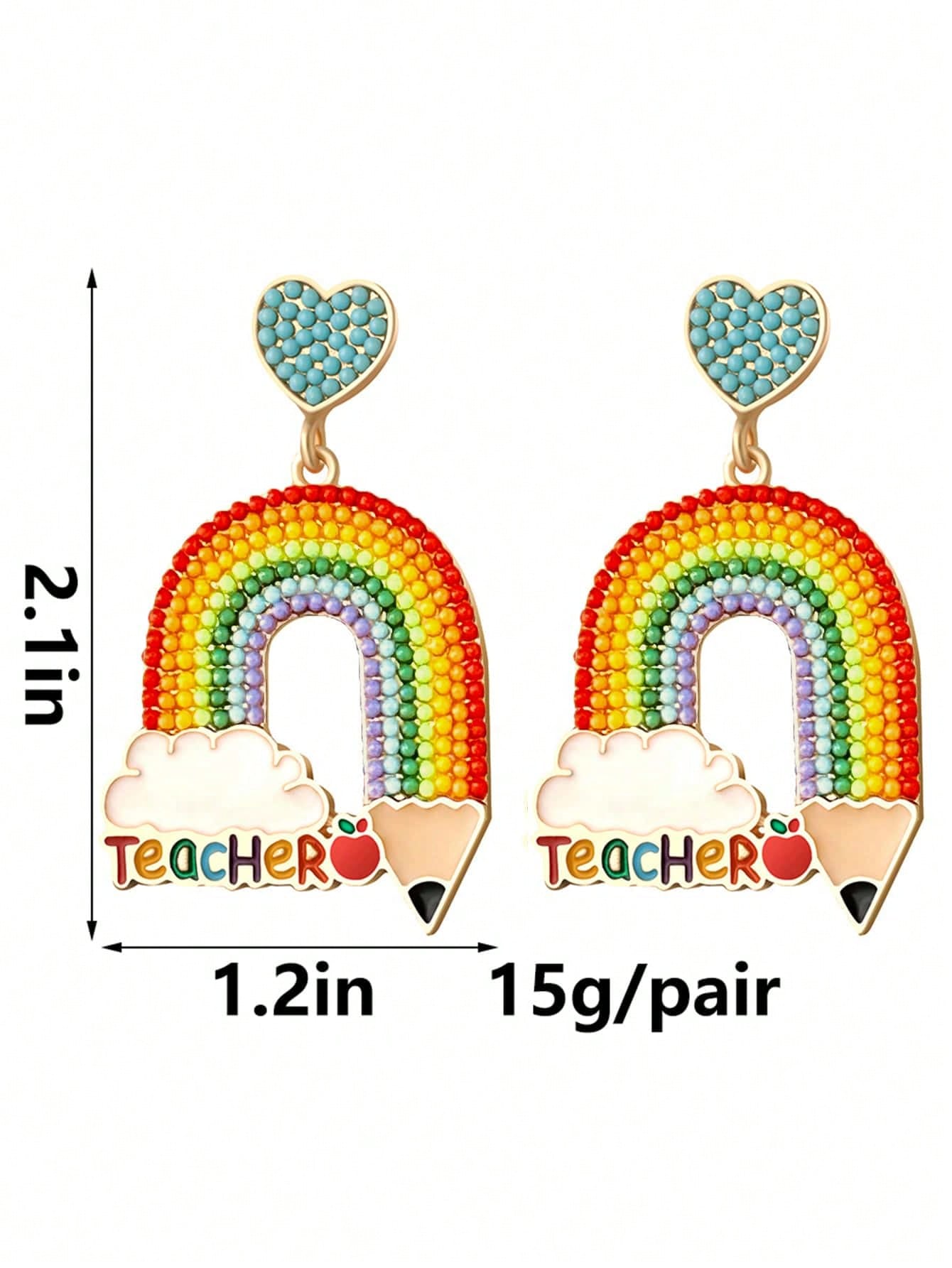RAINBOW TEACHER EARRINGS