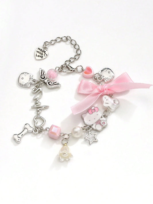 HELLO KITTY BRACLET WITH BOWKNOT