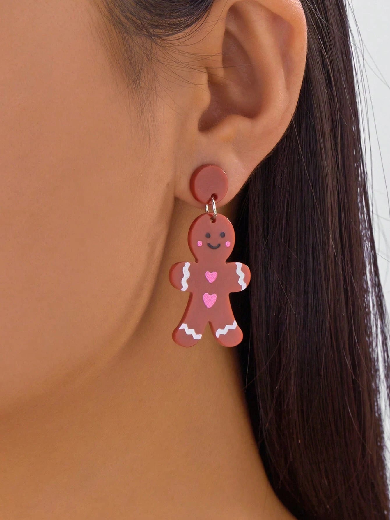 Gingerbread dangle earrigs