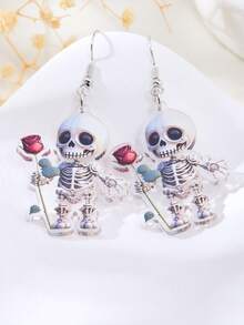 Skeleton dangle earrings