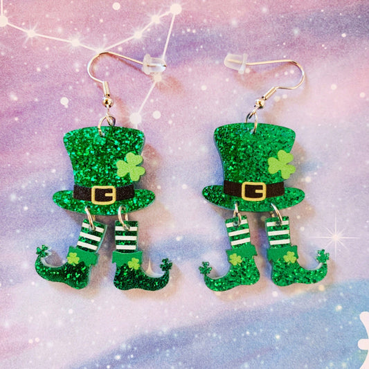 St Patrick dangle earrings