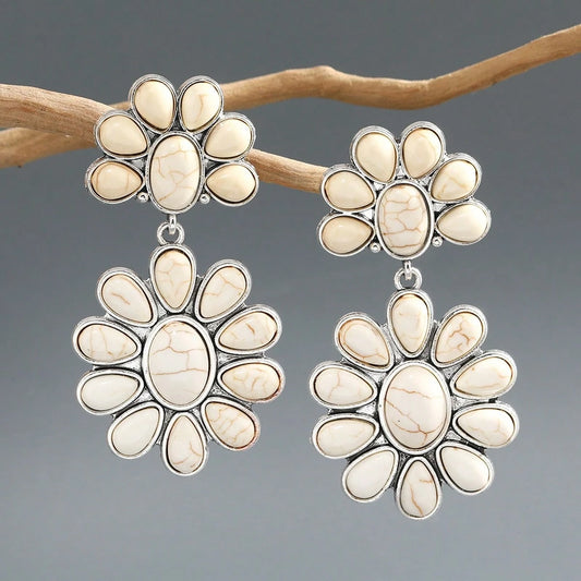 FLOWER DROP EARRINGS