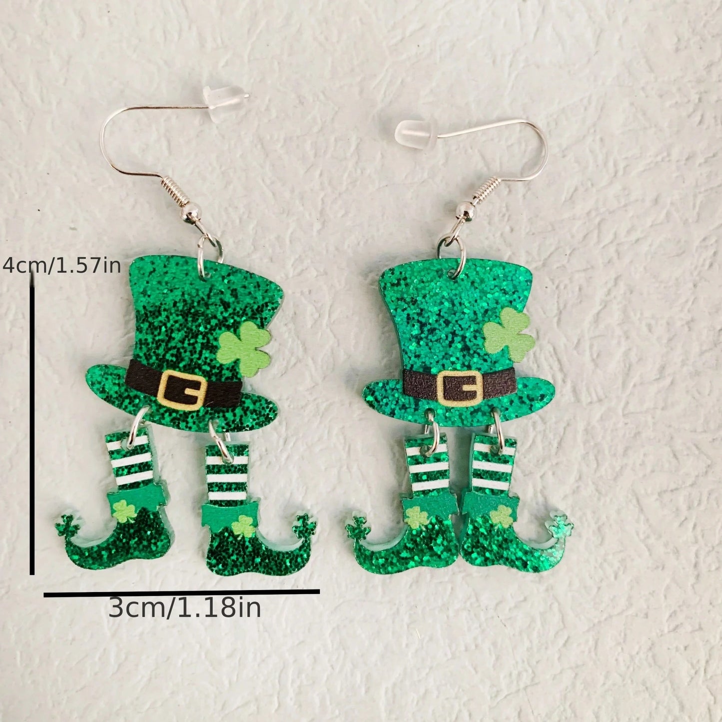 St Patrick dangle earrings
