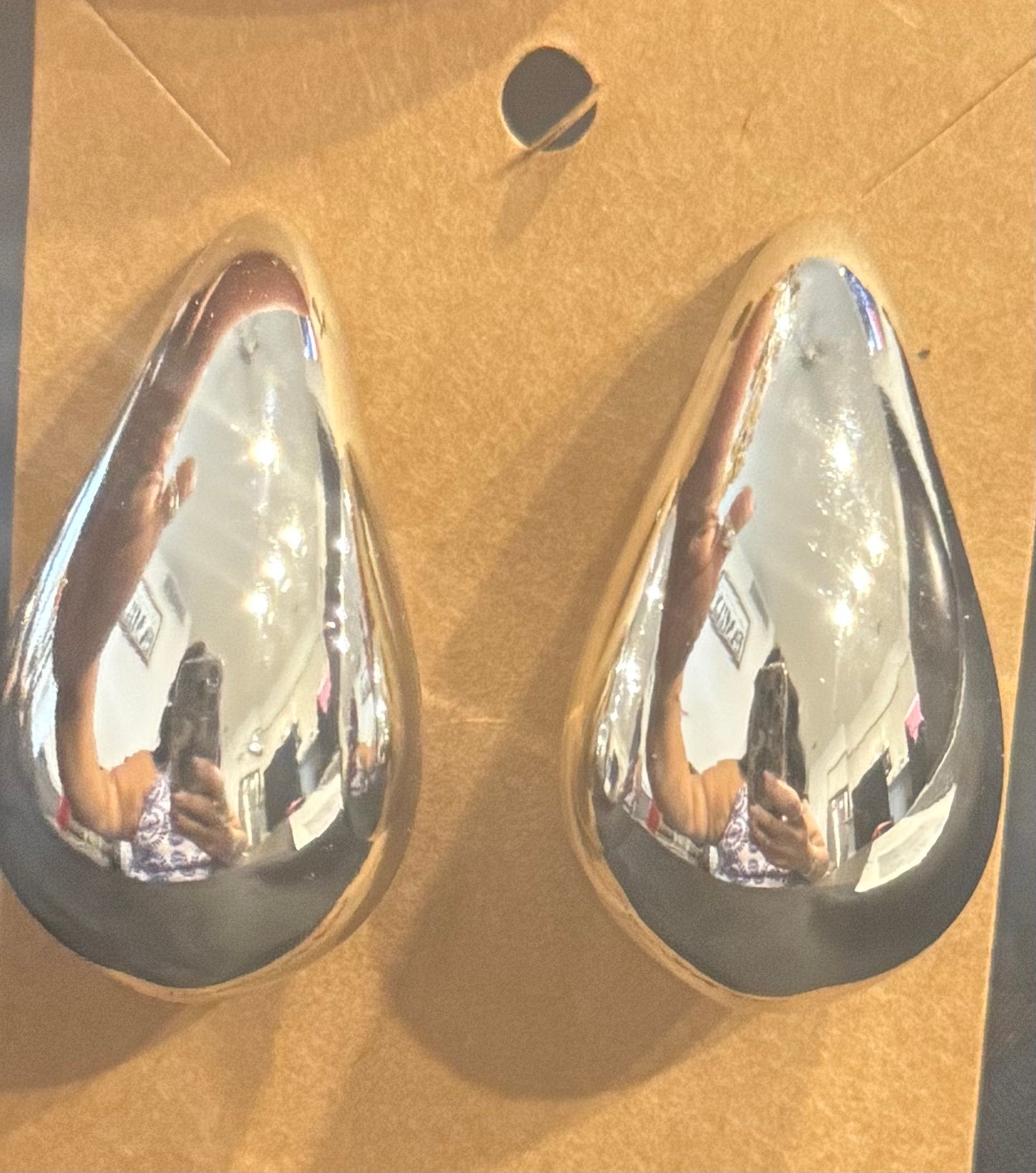 SILVER TONED DROP EARRINGS