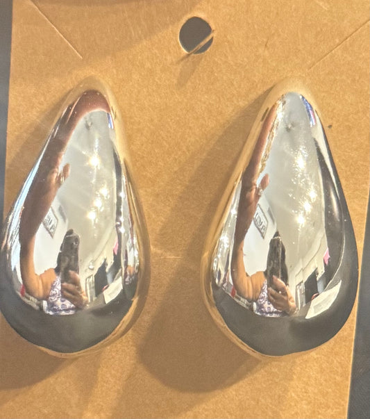 SILVER TONED DROP EARRINGS