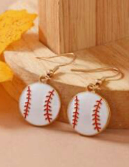 BASEBALL DANGLE EARRINGS