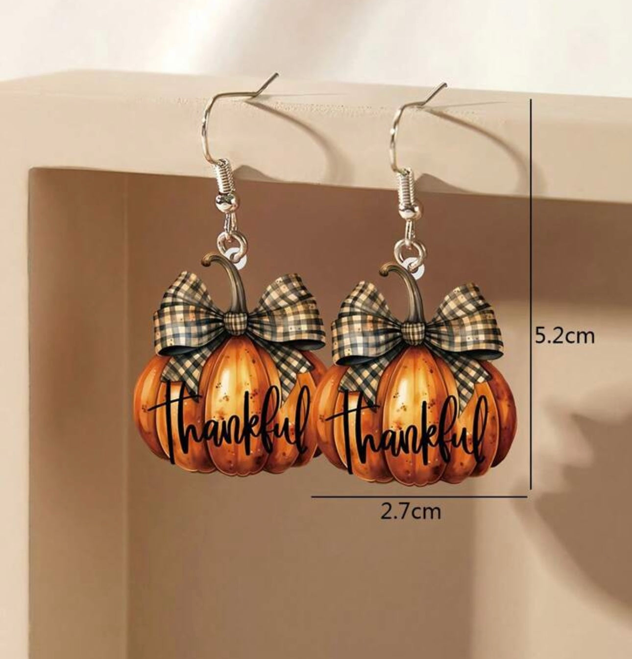 THANKFUL PUMPKIN EARRINGS