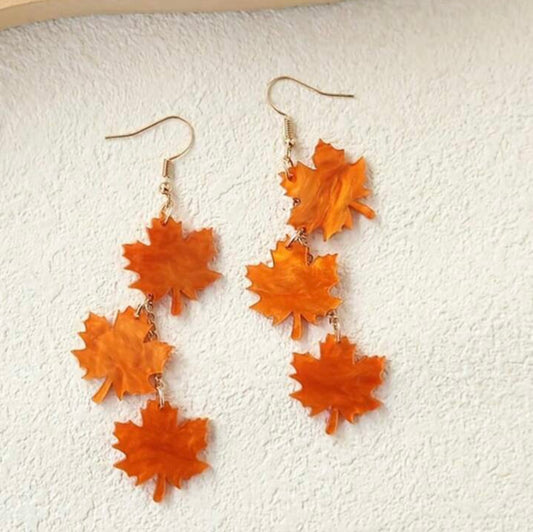 LEAF DANGLE EARRINGS