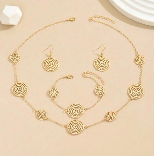 GOLD TONED 3 PCS SET