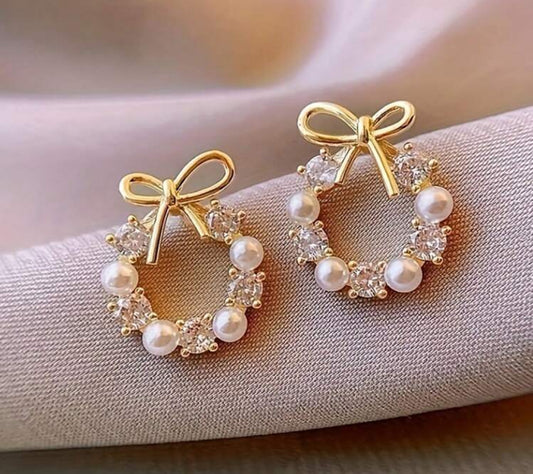SMALL CHRISTMAS WREATH EARRINGS