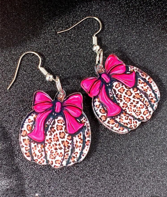 LEOPARD PUMPKIN EARRINGS