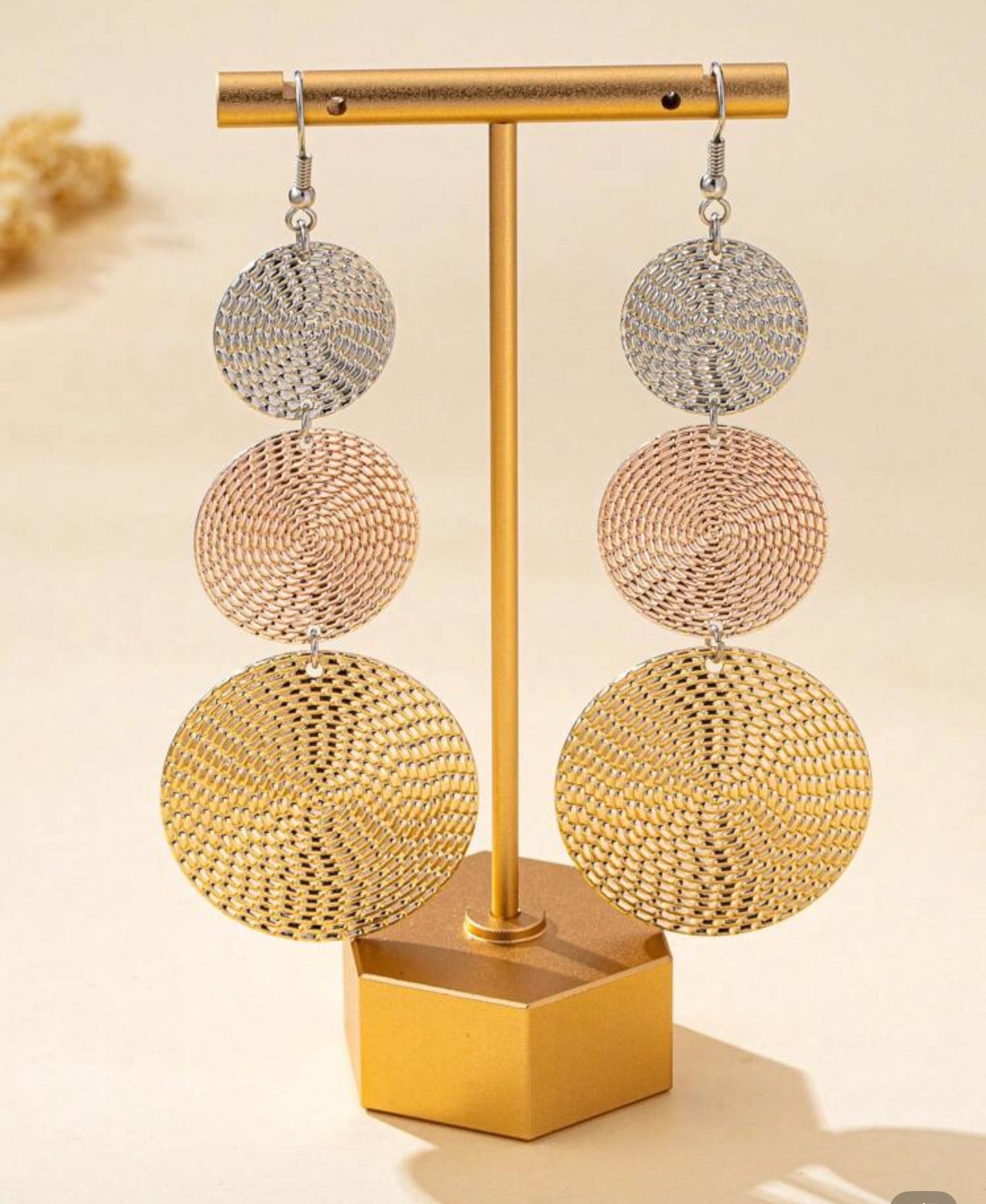 TRI COLORED EARRINGS