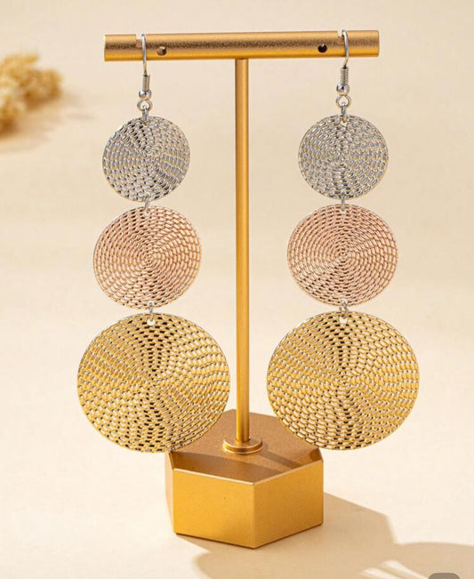 TRI COLORED EARRINGS