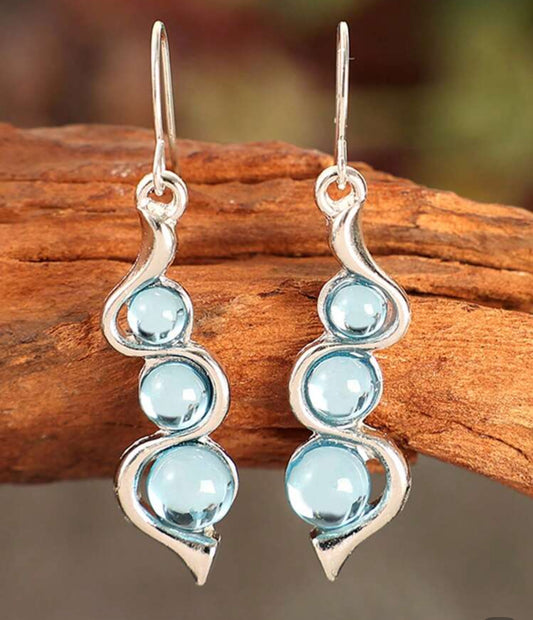 SILVER PLATED DANGLE EARRINGS