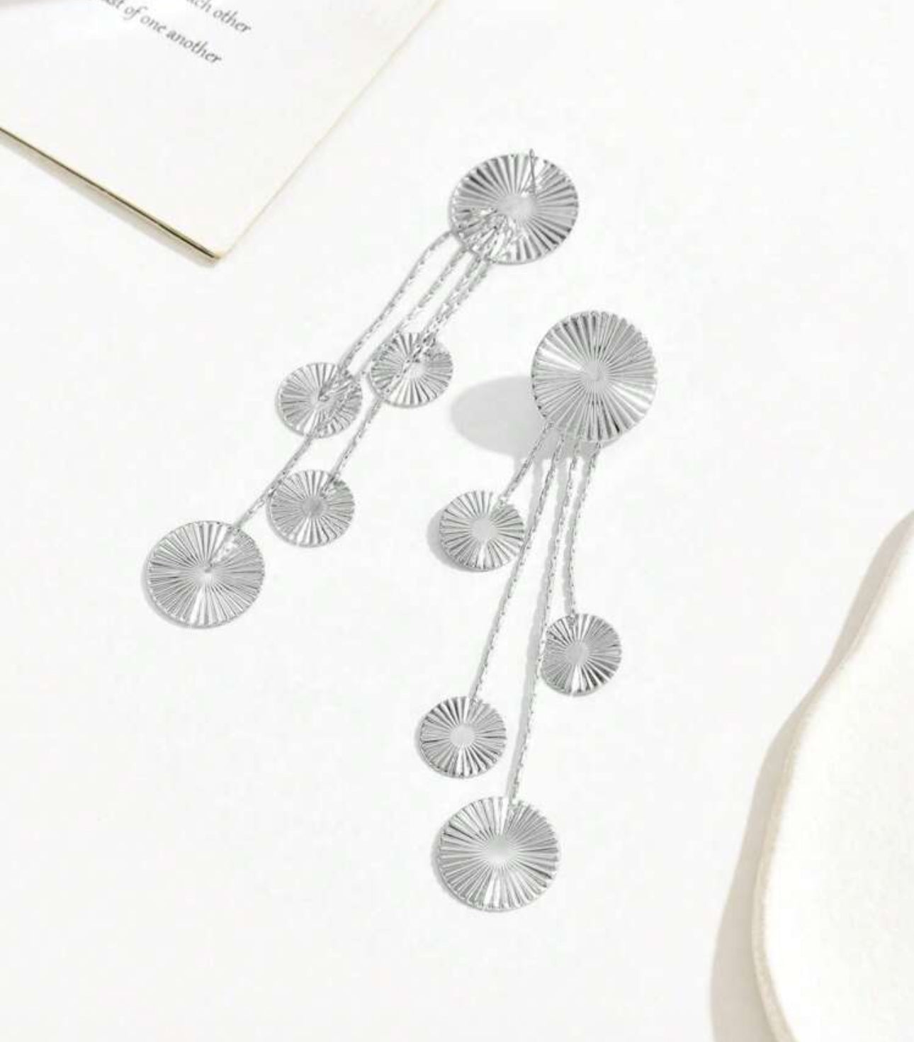 SILVER TONED DANGLE EARRINGS