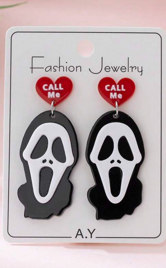 GHOST FACE EARRINGS