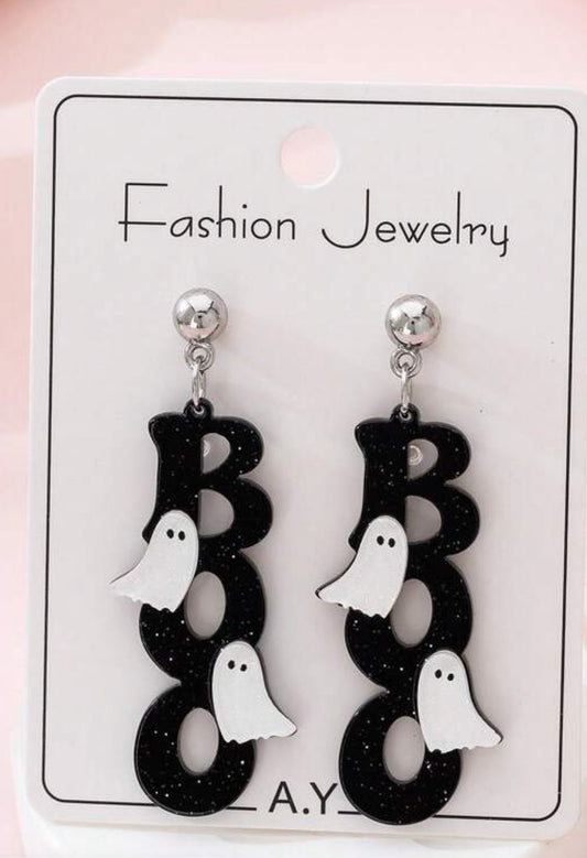 BOO GHOST EARRINGS